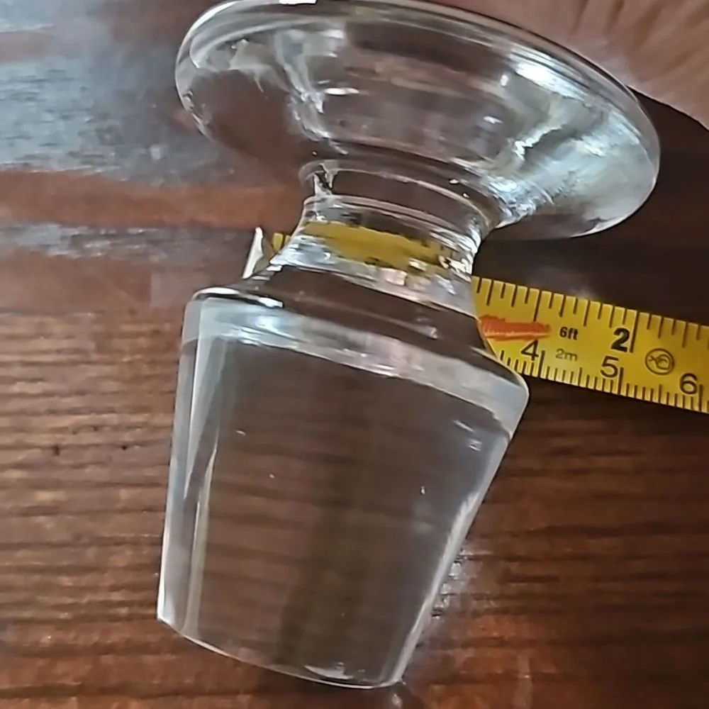 Huge Antique Clear Glass Bottle Stopper
